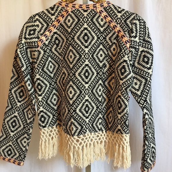 SOLD!! TulaRosa Santa Fe Embroidered Fringe Jacket - Picture 5 of 7