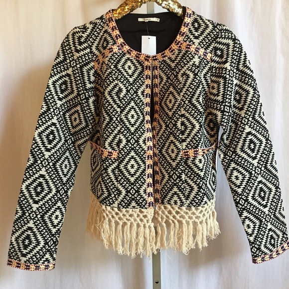 SOLD!! TulaRosa Santa Fe Embroidered Fringe Jacket - Picture 2 of 7