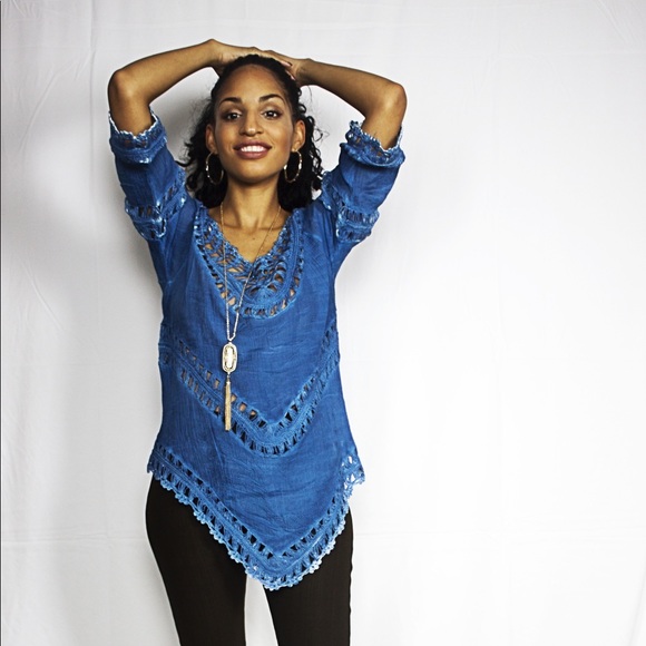 Versatile Denim Blouse - Picture 2 of 3