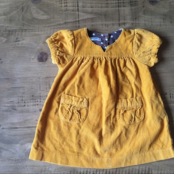 Boden Other - Baby Boden mustard corduroy dress, 6-12 months