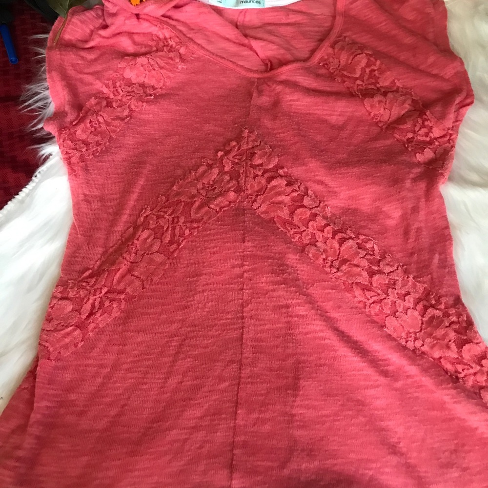 Maurices Coral lace top