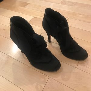 Pedro Garcia black satin booties!