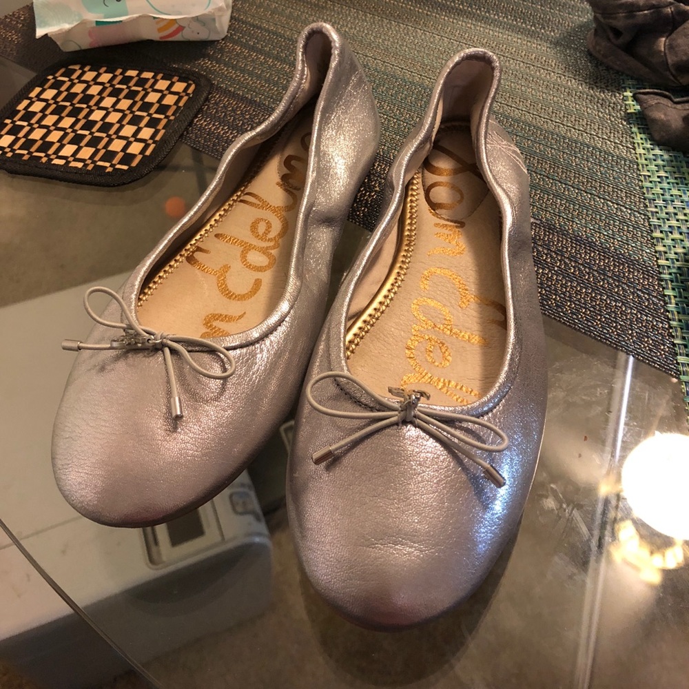 Sam Edelman silver flats