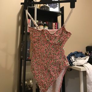 American Apparel floral bustier bodysuit