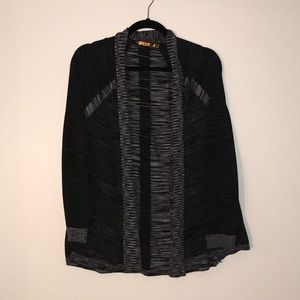 Black and White Knitted Cardigan