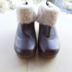 NWOT Matisse Mule/Clog Shearling Cuff-Brown-6.0