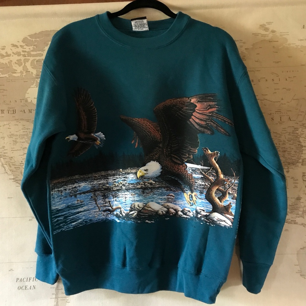 Vintage Eagle Print Sweatshirt