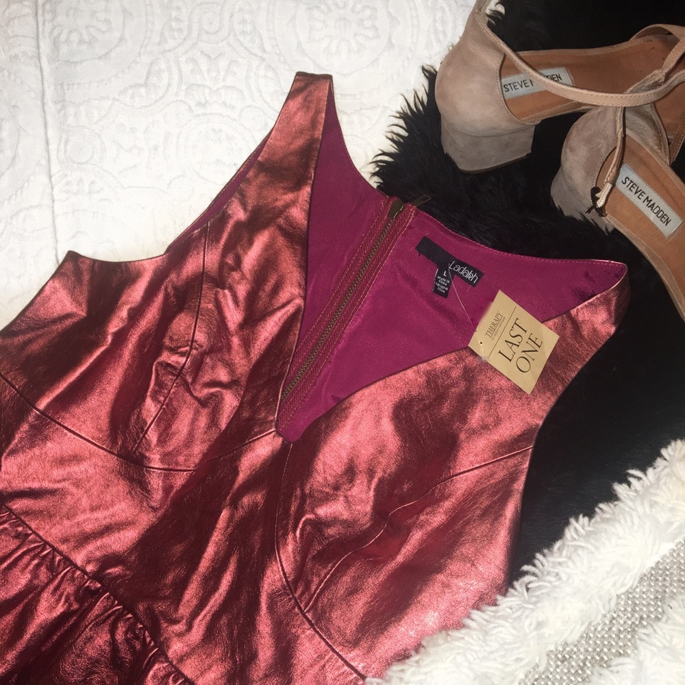 Beautiful Rust Red "Leather" A line Dress 💃🏾