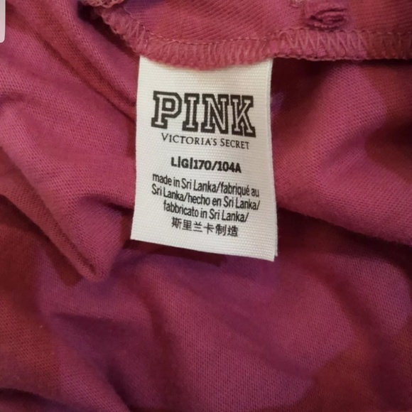 SOLD - VS Pink lace up campus tee sz L - Picture 4 of 4