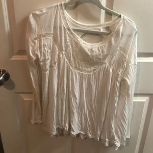 White top with lace detail