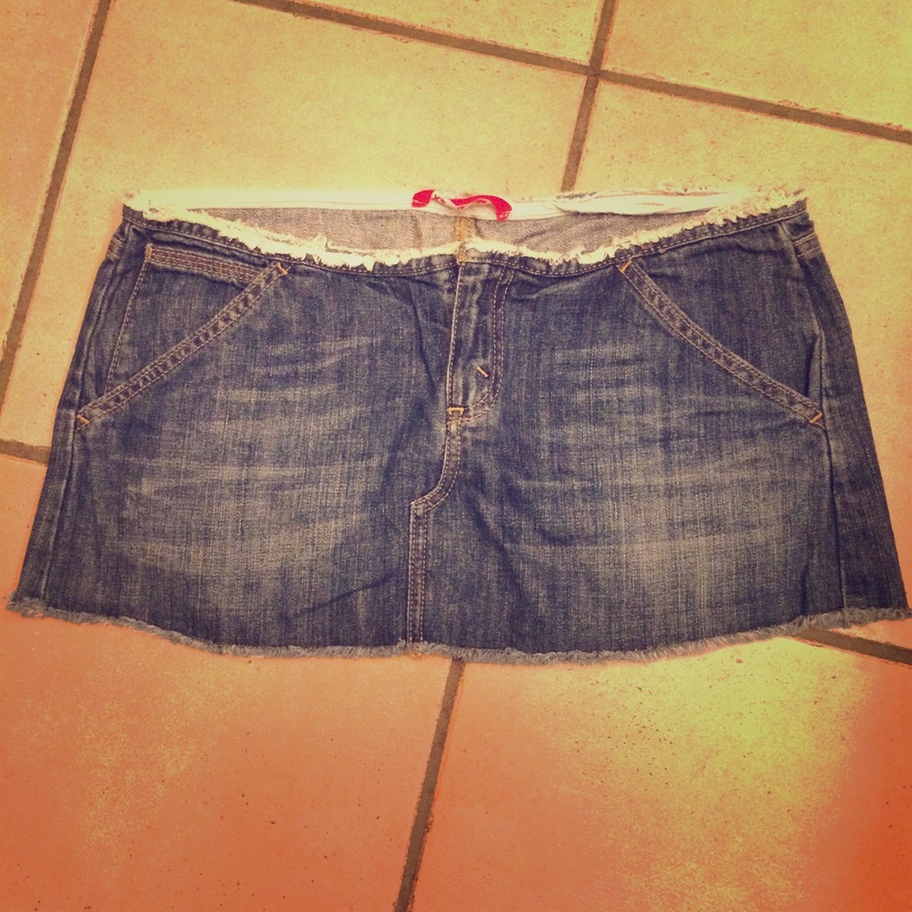 EXPRESS denim mini skirt