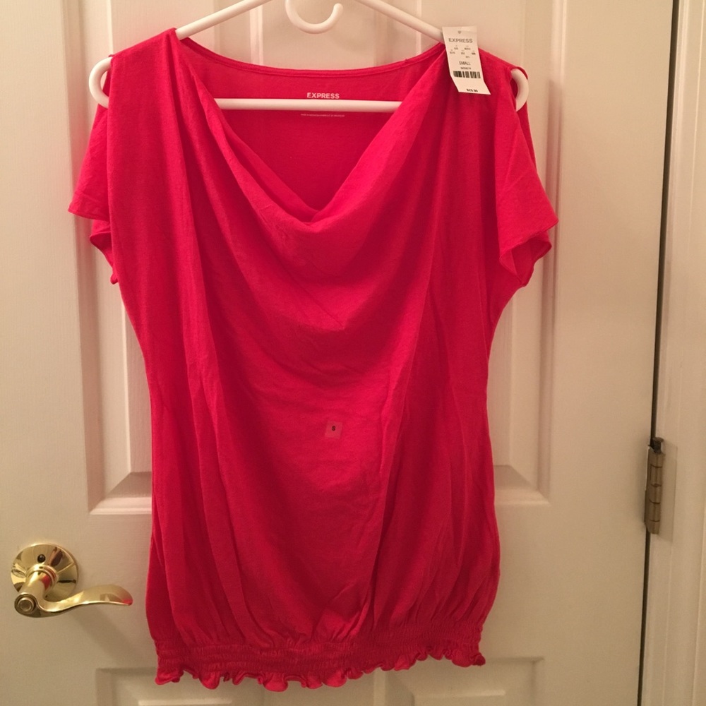 NWT Express split sleeve top with cowl neck
