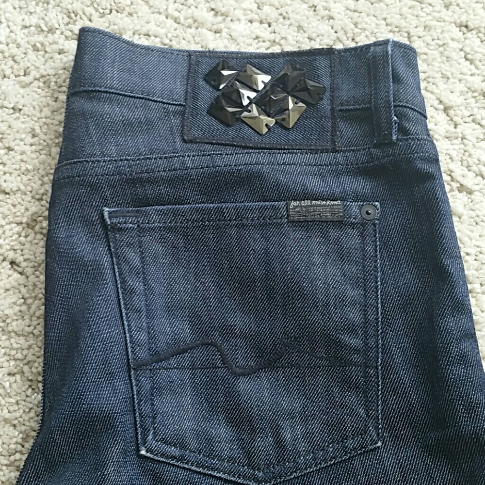 7 for all mankind Roxanne capri cropped size 28 - Picture 2 of 7