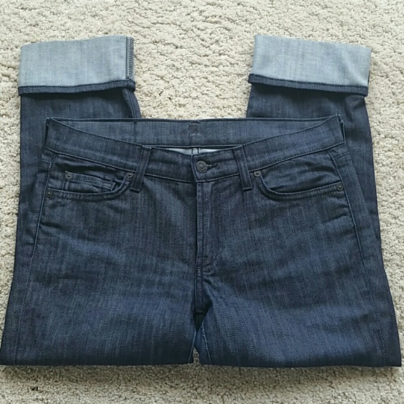 7 for all mankind Roxanne capri cropped size 28 - Picture 3 of 7