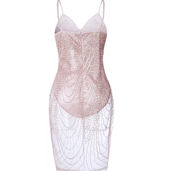 💎J-Lo Inspired Glam BodySuit Dress💎 - Picture 5 of 7