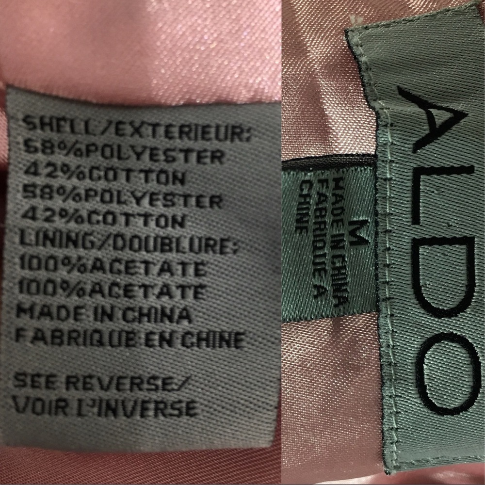 ALDO Metallic Pink Mid-Length Belt Tie Trench Coat - Picture 8 of 8