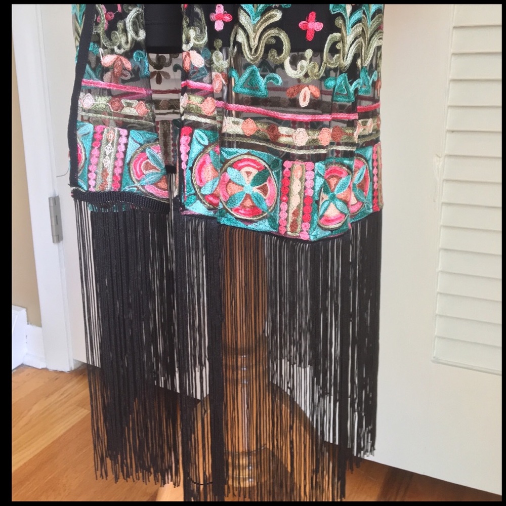 SOLD ON POSHMARK  Black Sheer Floral Kimono - Picture 7 of 8