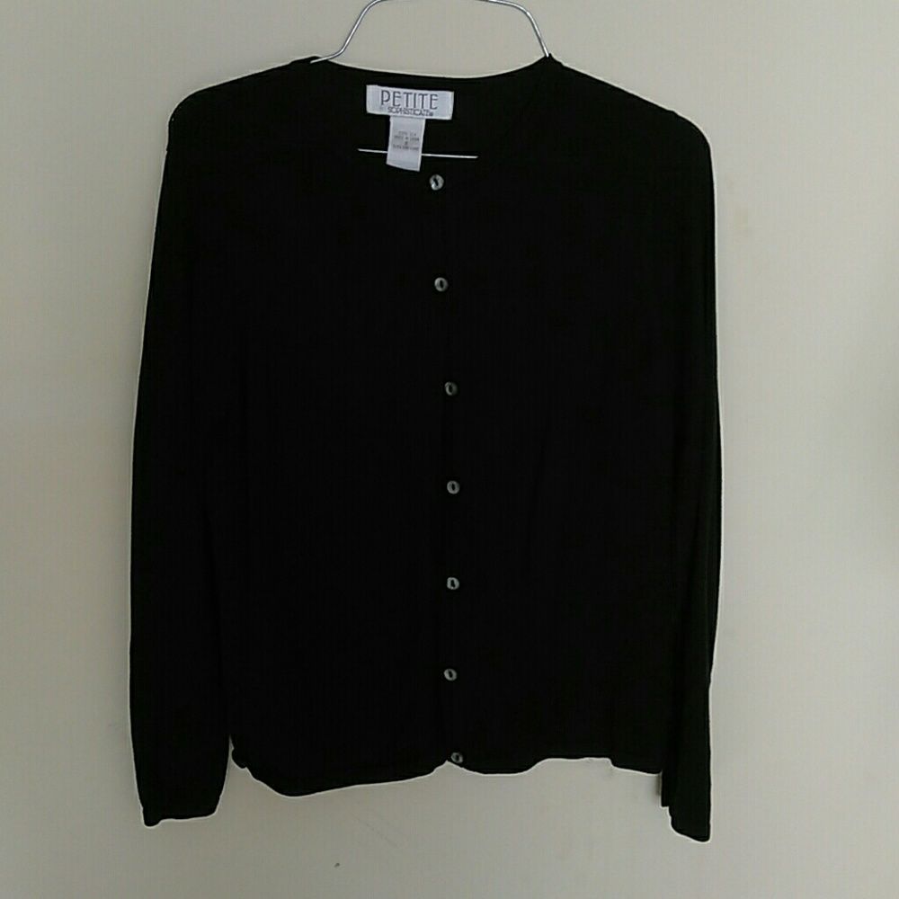 Petite Sophisticate Black Carnigan