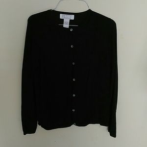 Petite Sophisticate Black Carnigan