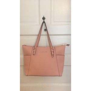 Pink Michael Kors Leather Tote Bag