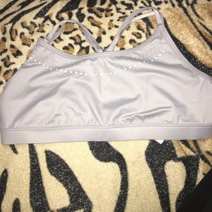 Laser cut bandeau bra color/ greyoasis