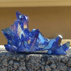 Reduced! Blue Aura Quartz crystal crystals