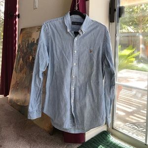 Men's Ralph Lauren button down chambray shirt.