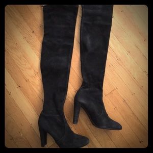 Stuart Weitzman highland boots black suede as 7.5