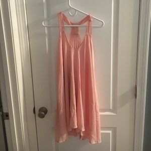 Light pink shift dress with strap and back detail