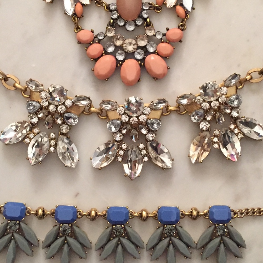 Clear Crystal J. Crew Jewel Statement Necklace