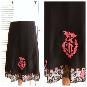 Vintage Homemade Monogrammed Half Slip, Slip Skirt Vintage Homemade Monogrammed Half Slip, Slip Skirt