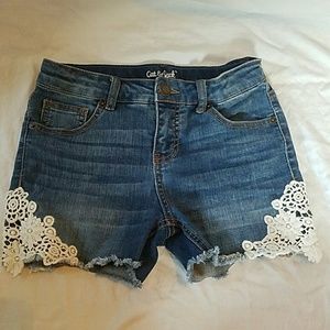 Crochet Jean Shorts