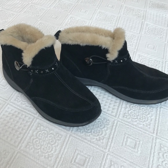 Easy Spirit Shoes - Easy Spirit Serra Black 7 Ankle Boots Booties Fur