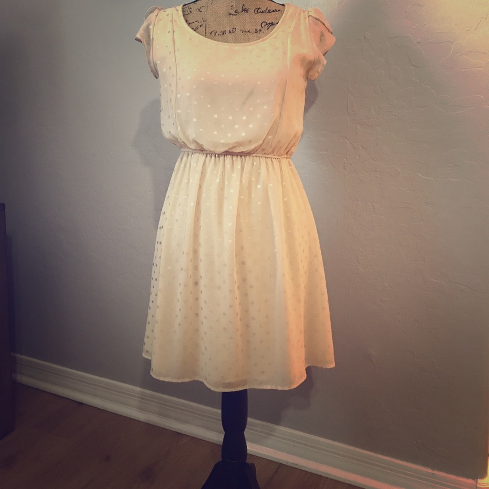 Beige gold Francesca's dress