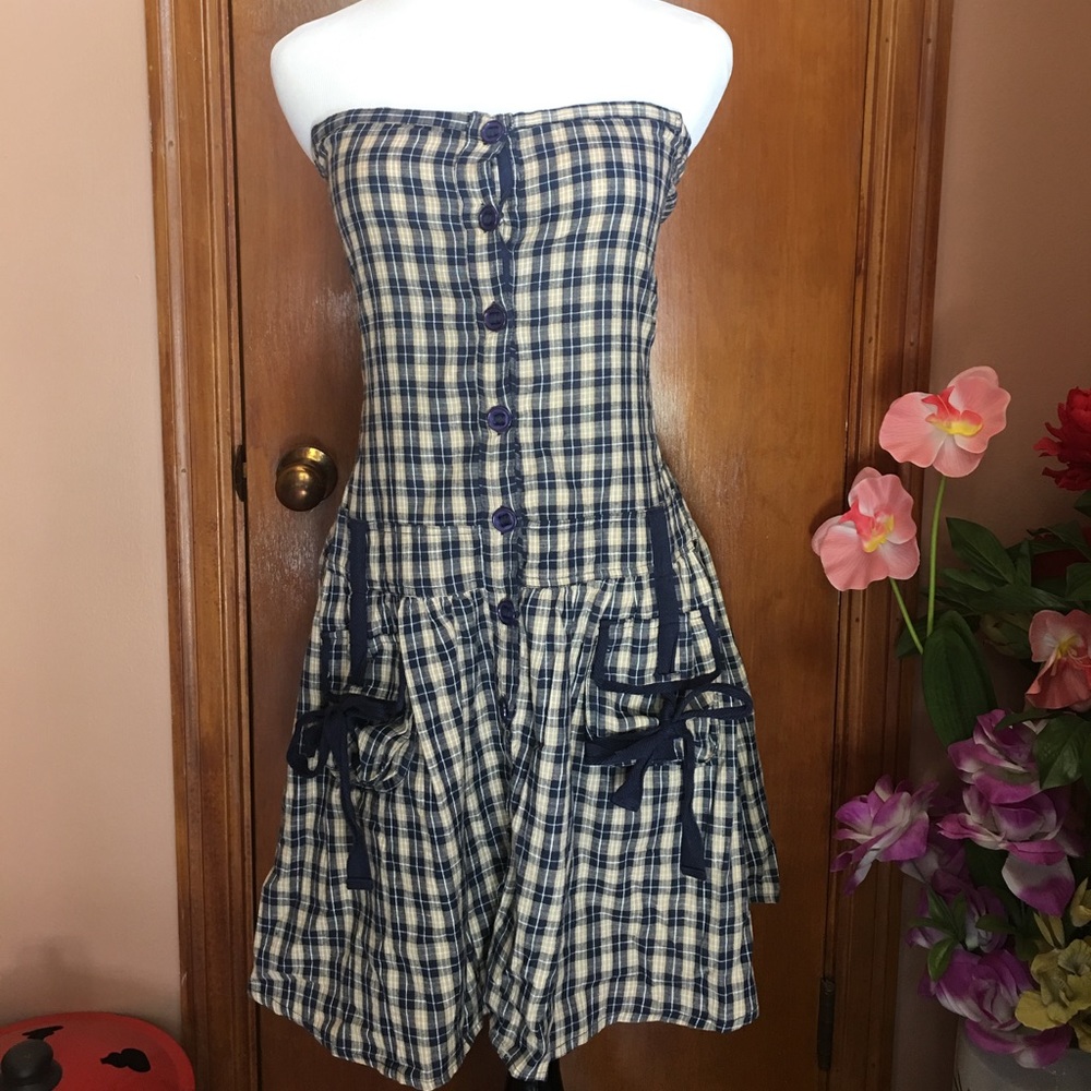 Forever 21: Navy Taupe Dress