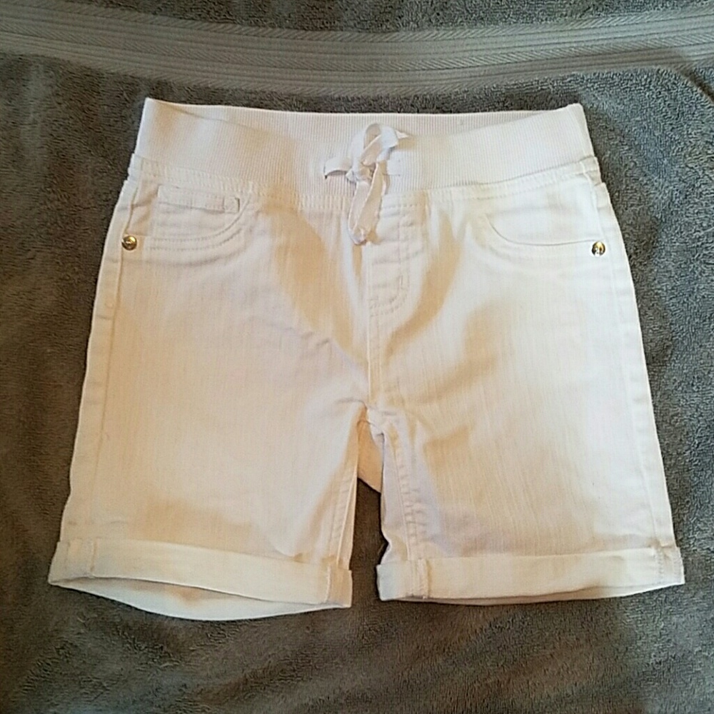 White Jean Shorts