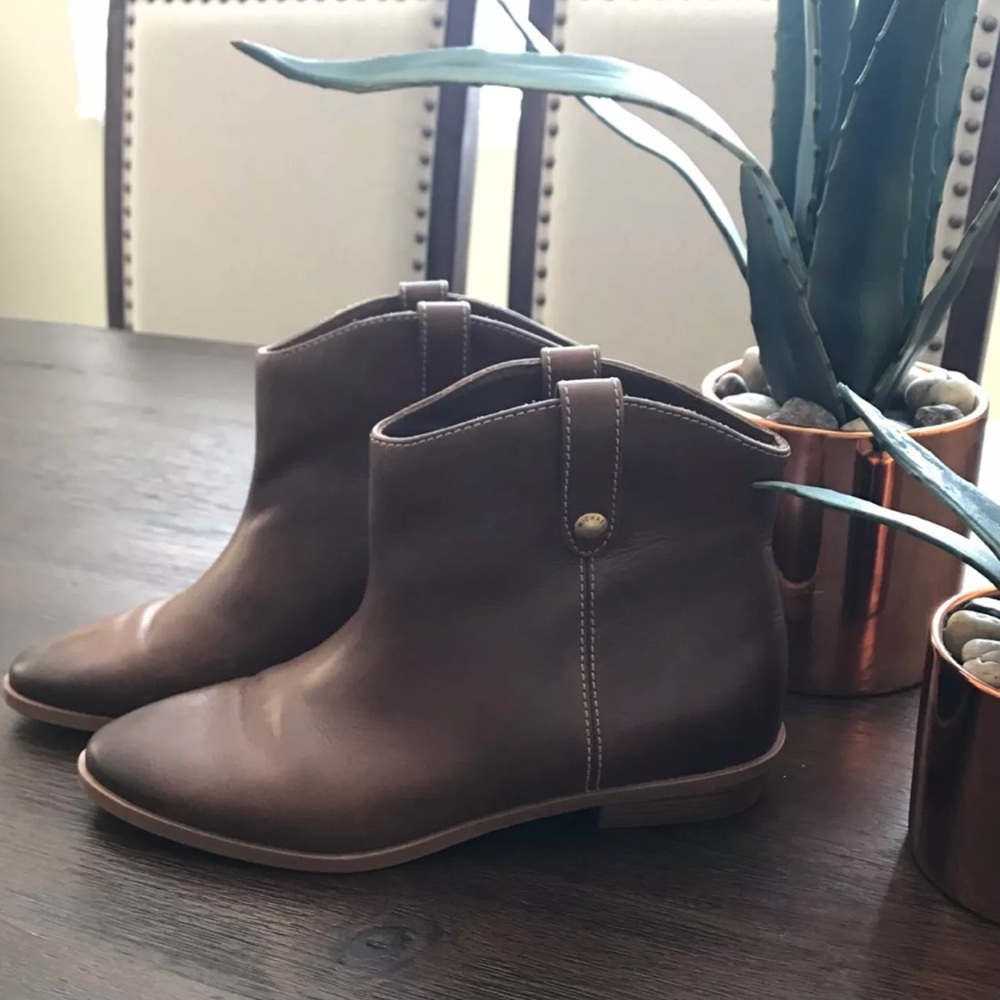 Michael Kors Brown Leather Ankle Boots