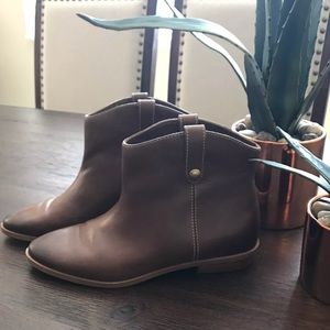 Michael Kors Brown Leather Ankle Boots
