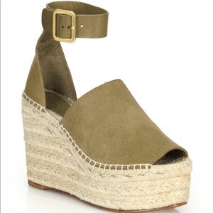 Chloe Lauren Suede Espadrilles Wedges