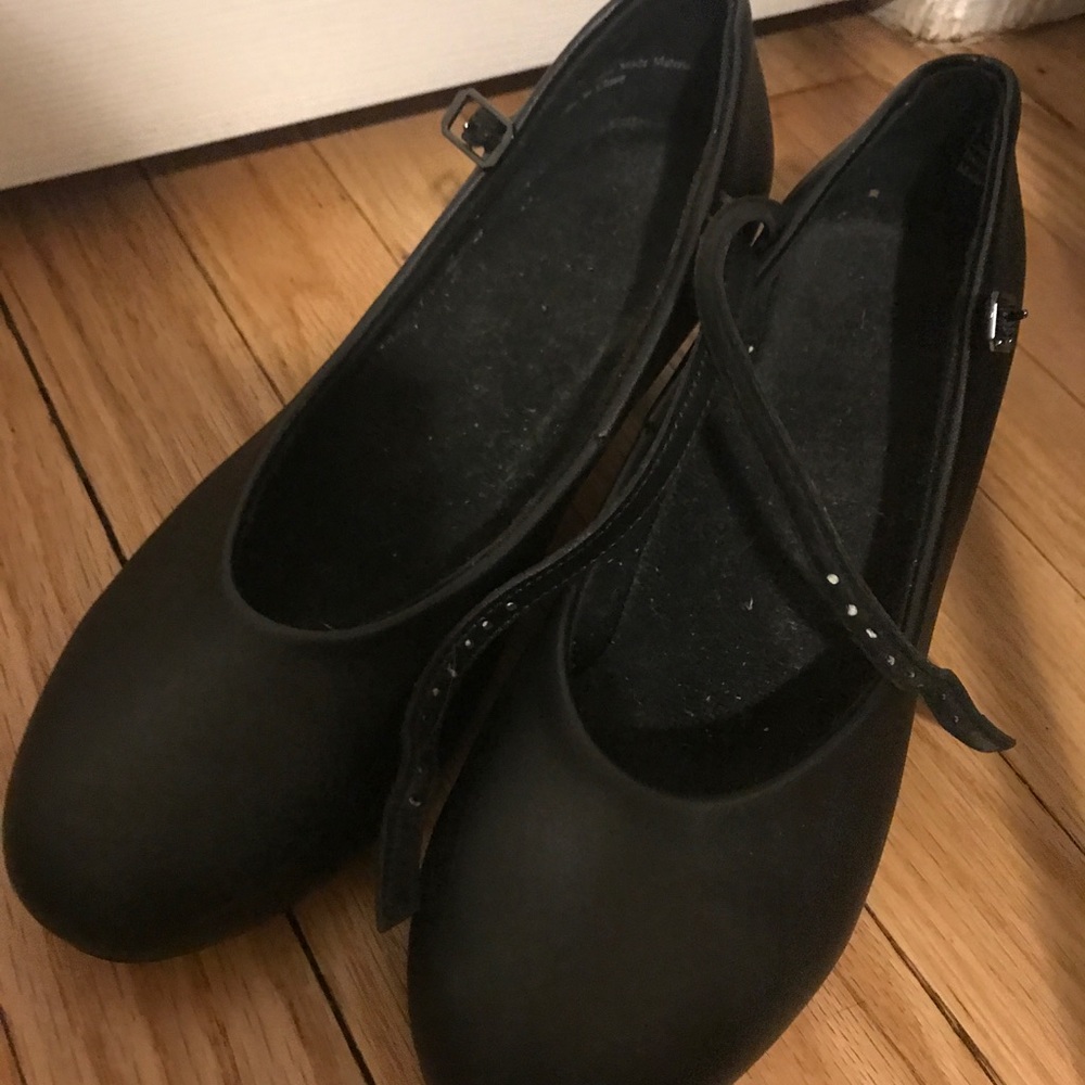 Black character shoes