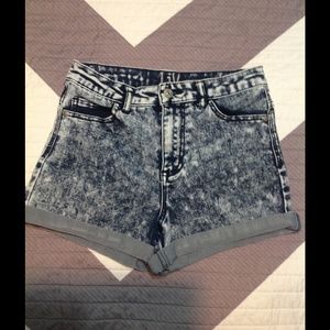 High waist jean shorts