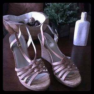 Tan sandal wedges