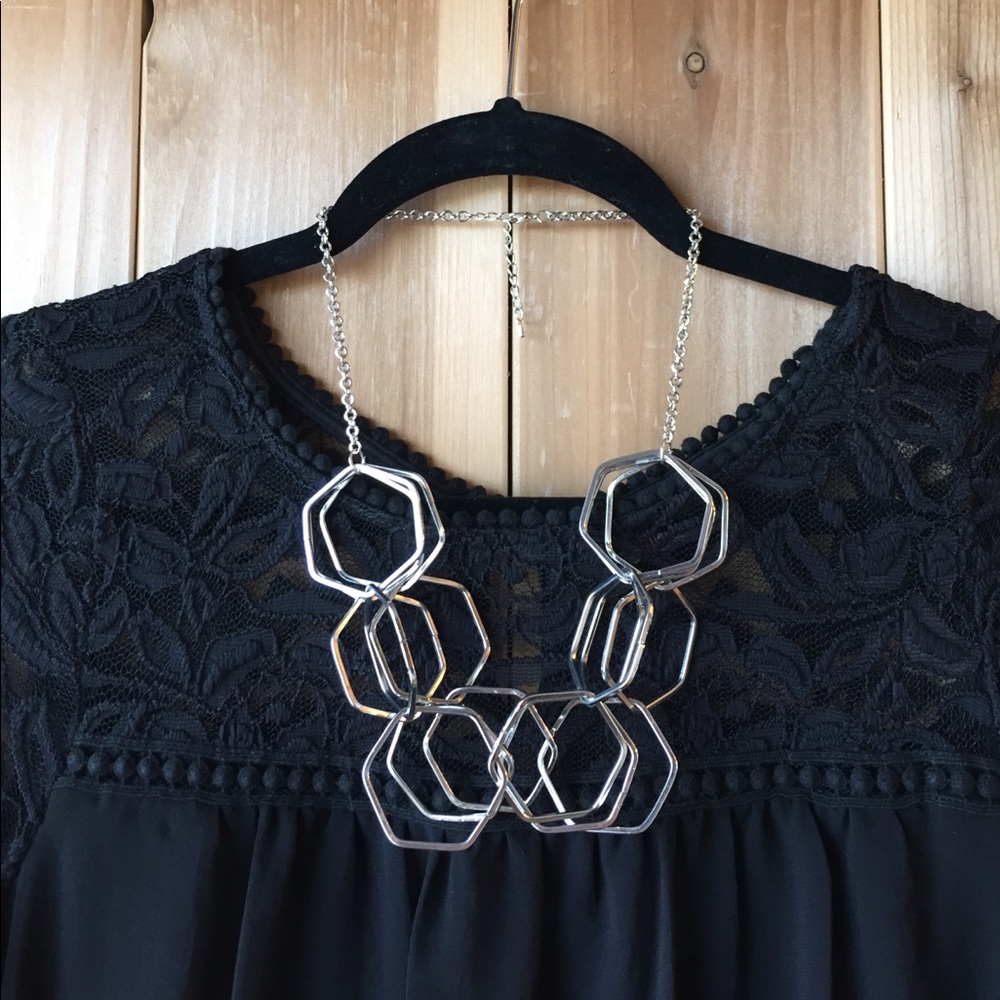 Geometrical Necklace and Earring Set