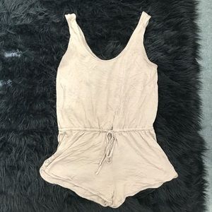 Tan short tank suit