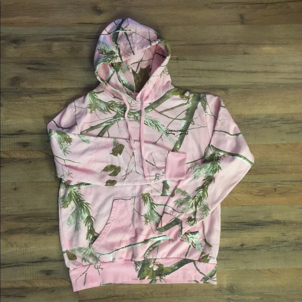 Women's pink camo hoodie