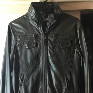 Leather moto jacket