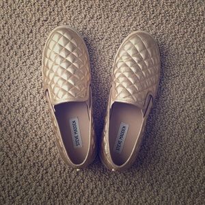 Gold Quilted Sneakers