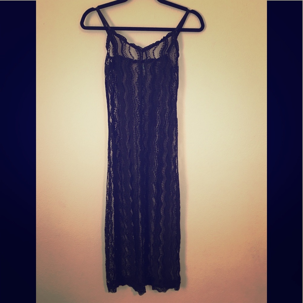 Free People mesh midi slip dress
