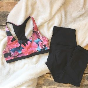 🍋 lululemon floral sports bra