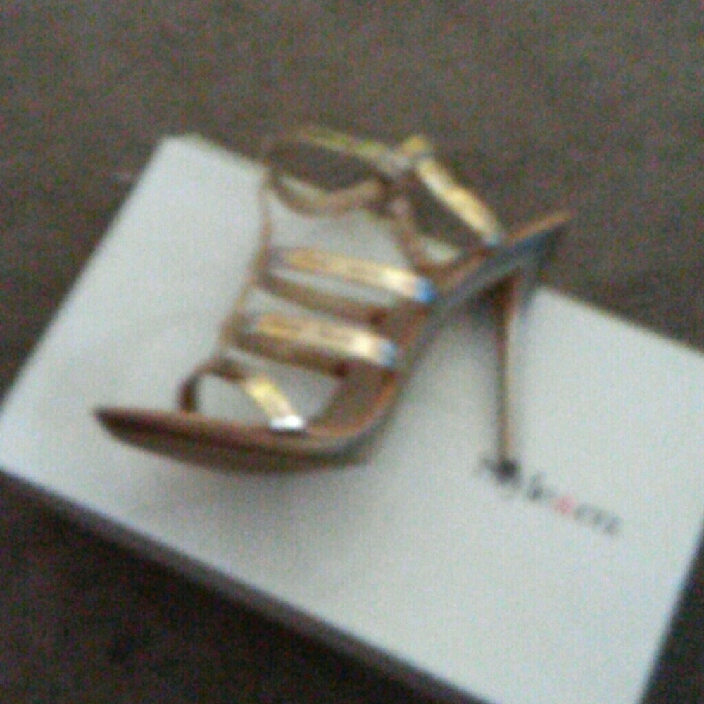 Gold strappy sandals
